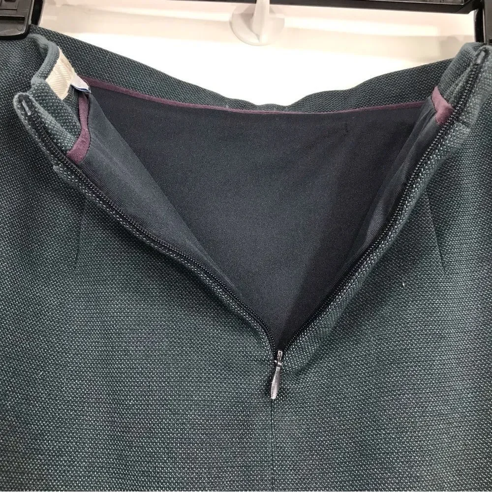Boden Dark Sage Green Faux Pocket Pencil Skirt
